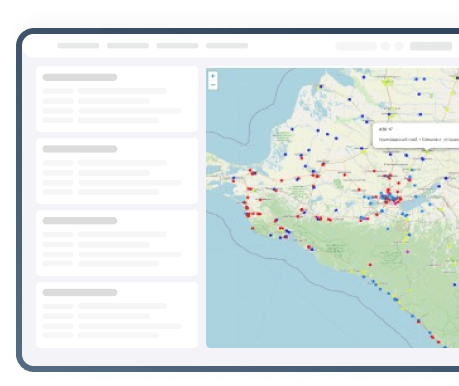 Пример экрана с картой
